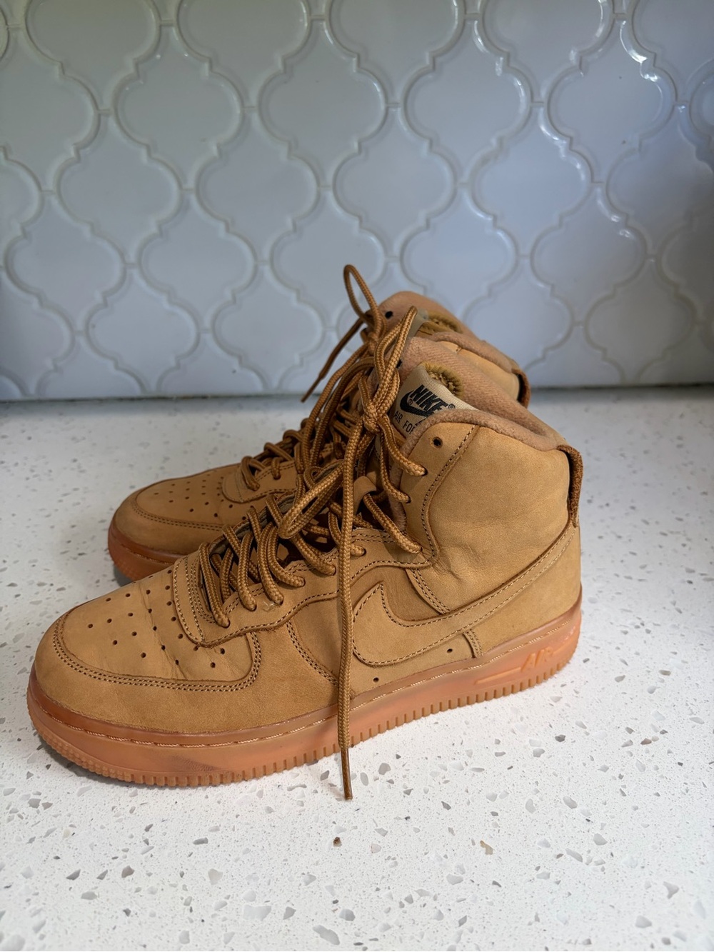 Nike Men’s High-Top Sneakers in Wheat
